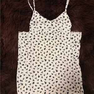 Motel Rocks White and Black Floral Dress